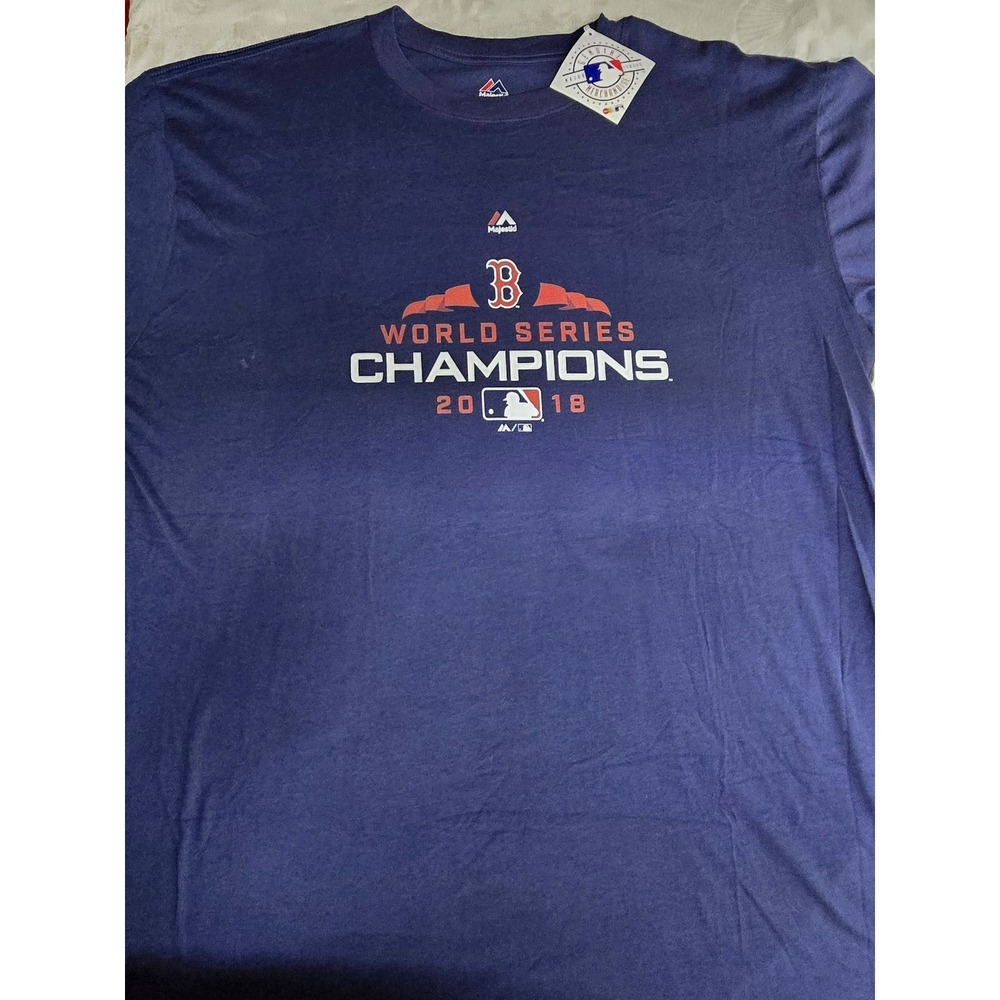 Majestic MLB T-Shirt Mens XLT Navy Blue Short Sleeve Cotton Tee Genuine Merch